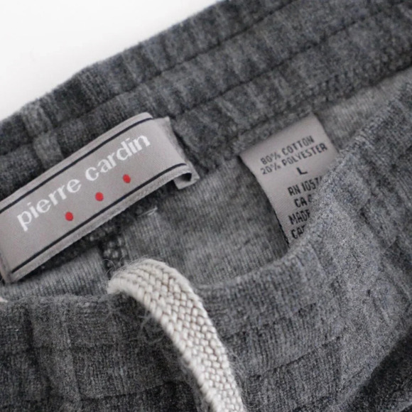 Vintage Pierre Cardin Graphite Gray Velour Jogger  Pants Large - Picture 5 of 15